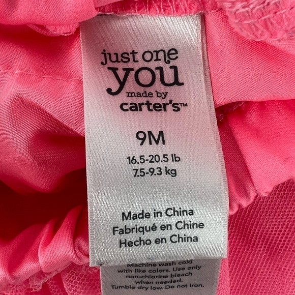 Just One You Made By Carters Pink Ruffled Mini Skirt Size 9 Months Girl’s - Picture 2 of 5